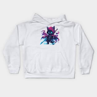 Mystic Knight Cat Hero Kids Hoodie